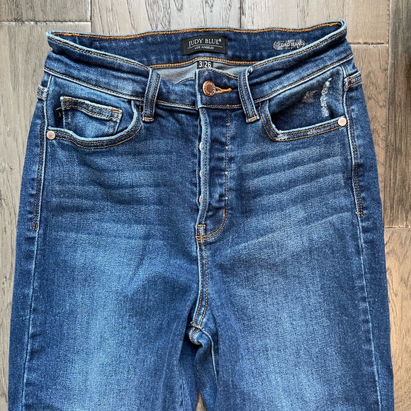 Judy Blue High Waisted Slim Straight Leg Jeans size 26 - Picture 3 of 7
